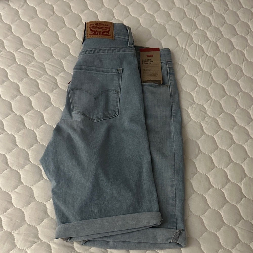 Levi's Sky Blue Denim Classic Bermuda Shorts